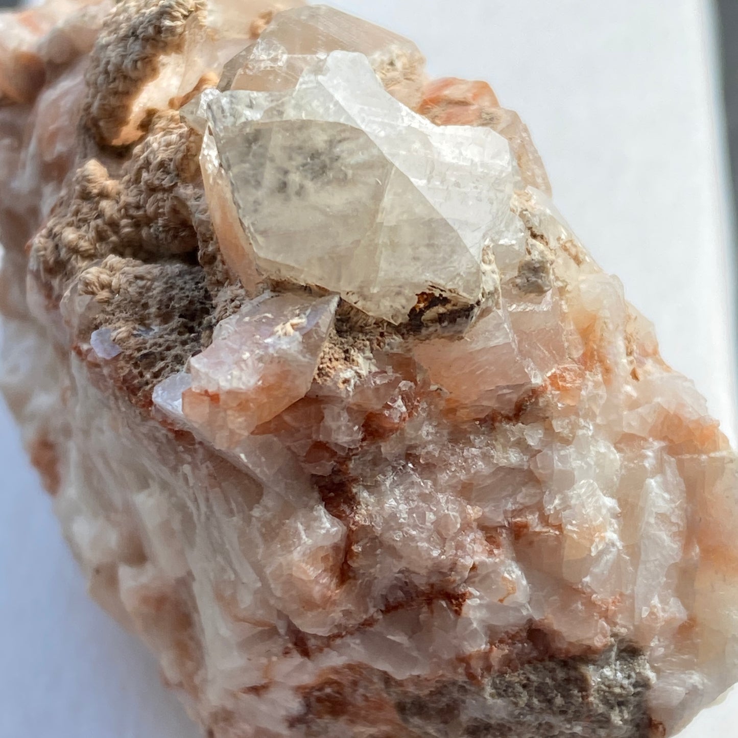 COCKSCOMB BARITE ON CALCITE HAMPSTEAD FARM QUARRY, ENGLAND 78g MF1452