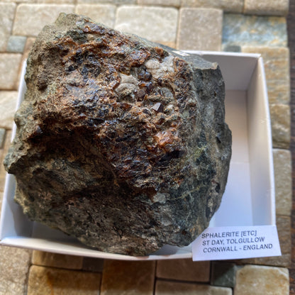 SPHALERITE [ETC] ON MATRIX : ST DAY, TOLGULLOW, CORNWALL 679g MF4668