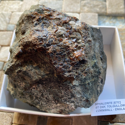 SPHALERITE [ETC] ON MATRIX : ST DAY, TOLGULLOW, CORNWALL 679g MF4668