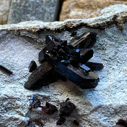 NEPTUNITE RARE SPECIMEN : BENITOITE GEM MINE, SAN BENITO COUNTY, CALIFORNIA, U.S.A. 26g MF4683