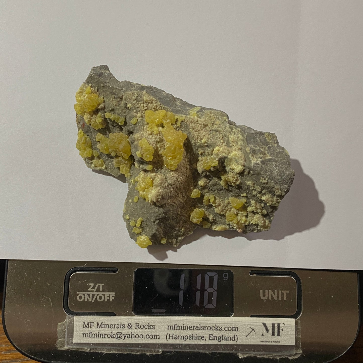 CRISTALIZACIÓN DE AZUFRE EN CELESTINA DE SICILIA 117g MF619