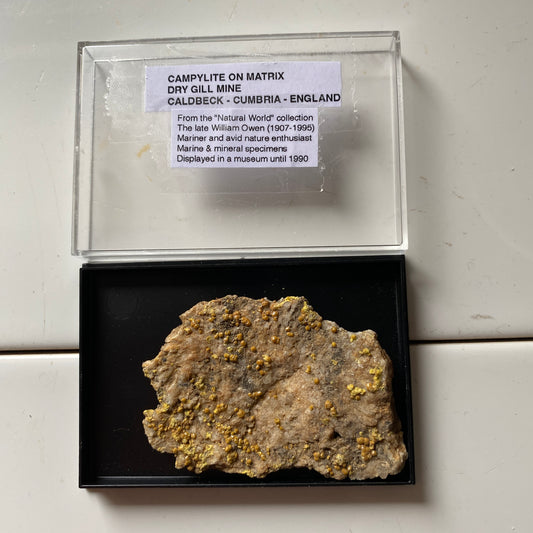 CAMPYLITE [MIMETITE] - DRY GILL MINE, CALDBECK, CUMBRIA 19g MF647