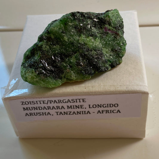 ZOISITE/PARGASITE [TRACES RUBY CORUNDUM] - LONGIDO, TANZANIA 24g MF3591