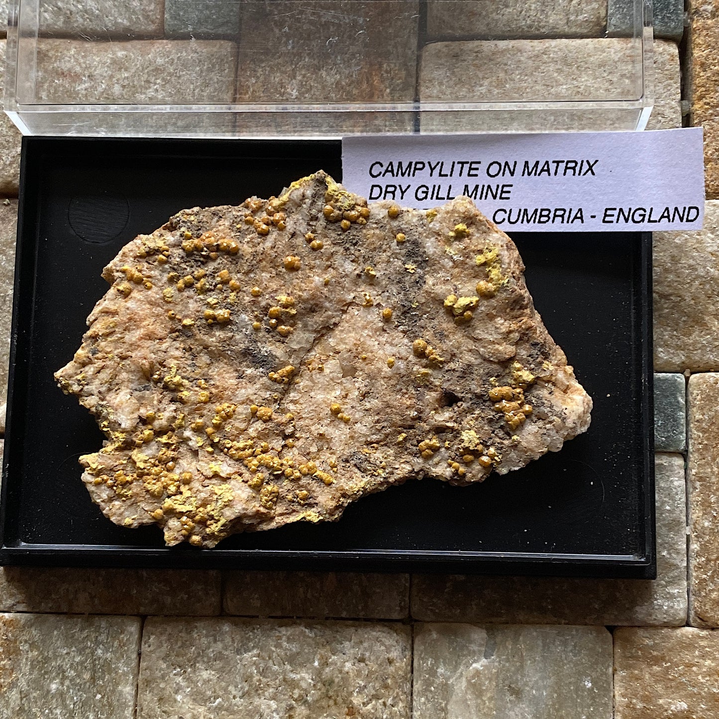 CAMPYLITE [MIMETITE] - DRY GILL MINE, CALDBECK, CUMBRIA 19g MF647