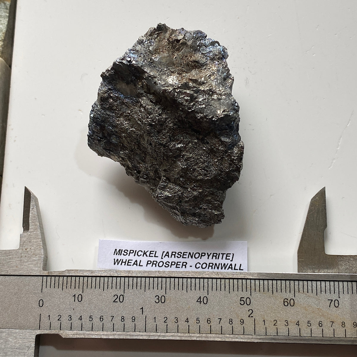 MISPICKEL [ARSENOPYRITE] : WHEAL PROSPER, ST HILARY, CORNWALL, ENGLAND  77g MF5363