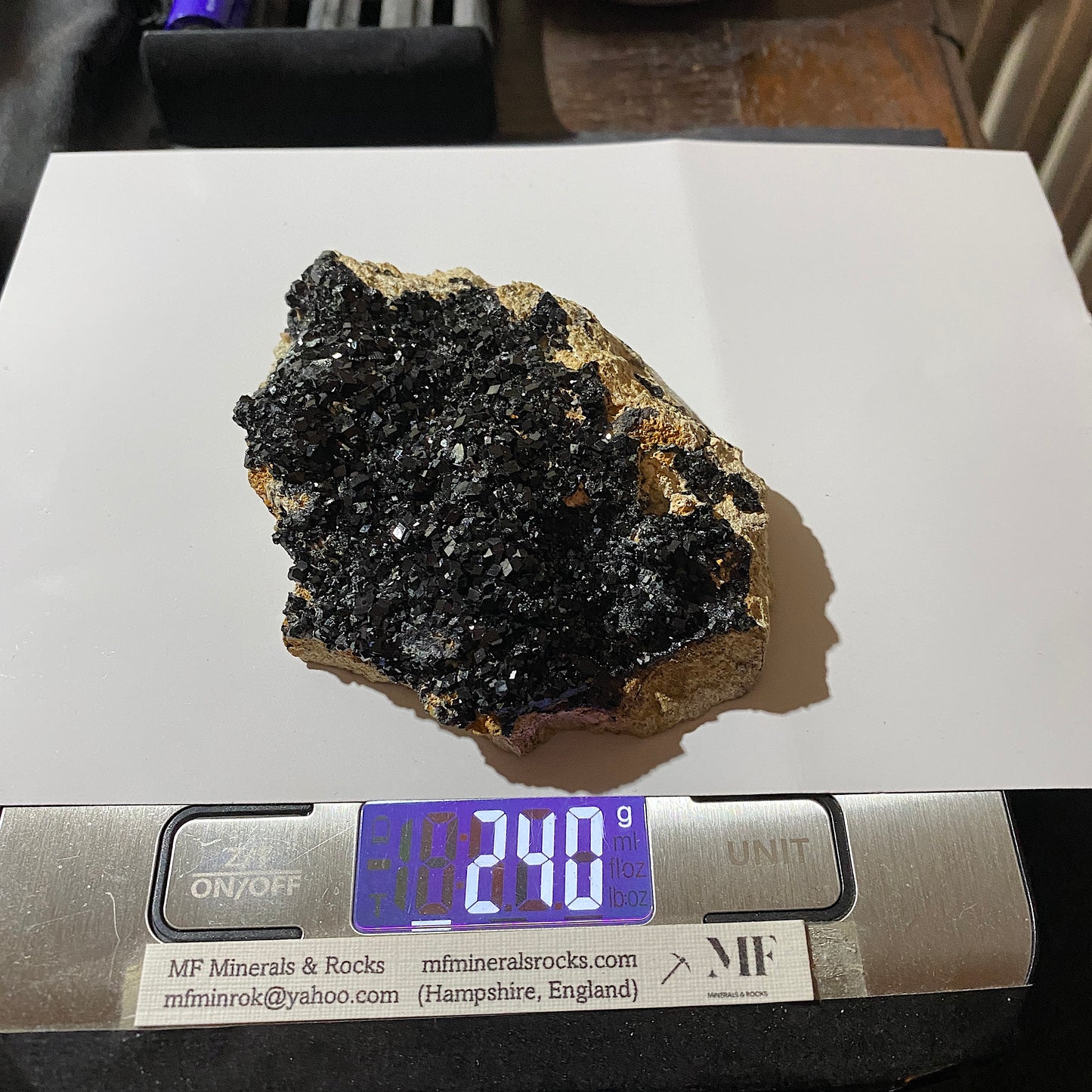 MELANITE GARNET : NEW IDRA MINING DISTRICT, SAN BENITO , CALIFORNIA, U.S.A. 240g MF4686