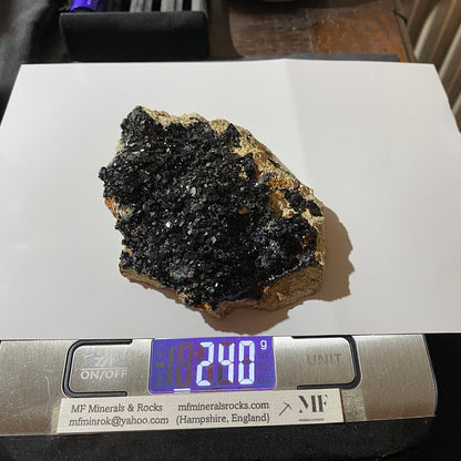 MELANITE GARNET : NEW IDRA MINING DISTRICT, SAN BENITO , CALIFORNIA, U.S.A. 240g MF4686