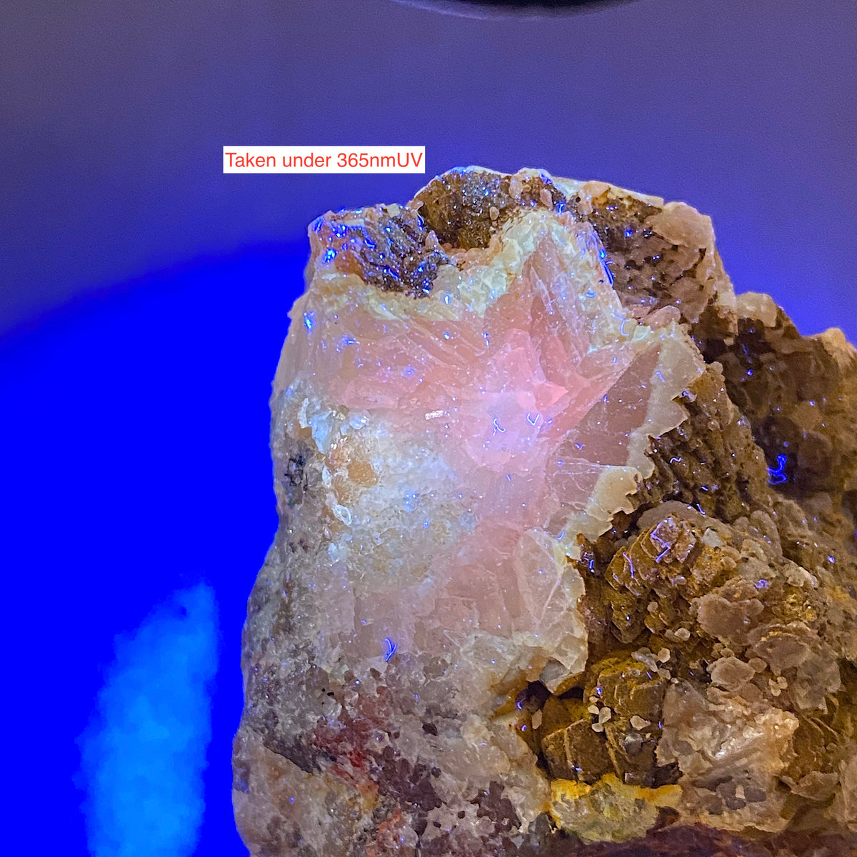 GOETHITE WITH CALCITE : WHEAL EDWARD, BOTALLACK, ST JUST, CORNWALL. 182g MF5355