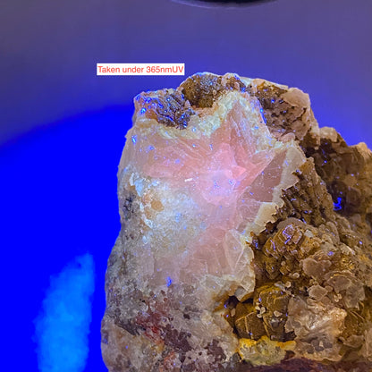 GOETHITE WITH CALCITE : WHEAL EDWARD, BOTALLACK, ST JUST, CORNWALL. 182g MF5355