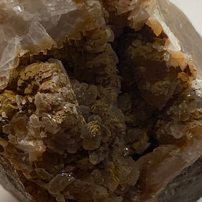 GOETHITE WITH CALCITE : WHEAL EDWARD, BOTALLACK, ST JUST, CORNWALL. 182g MF5355