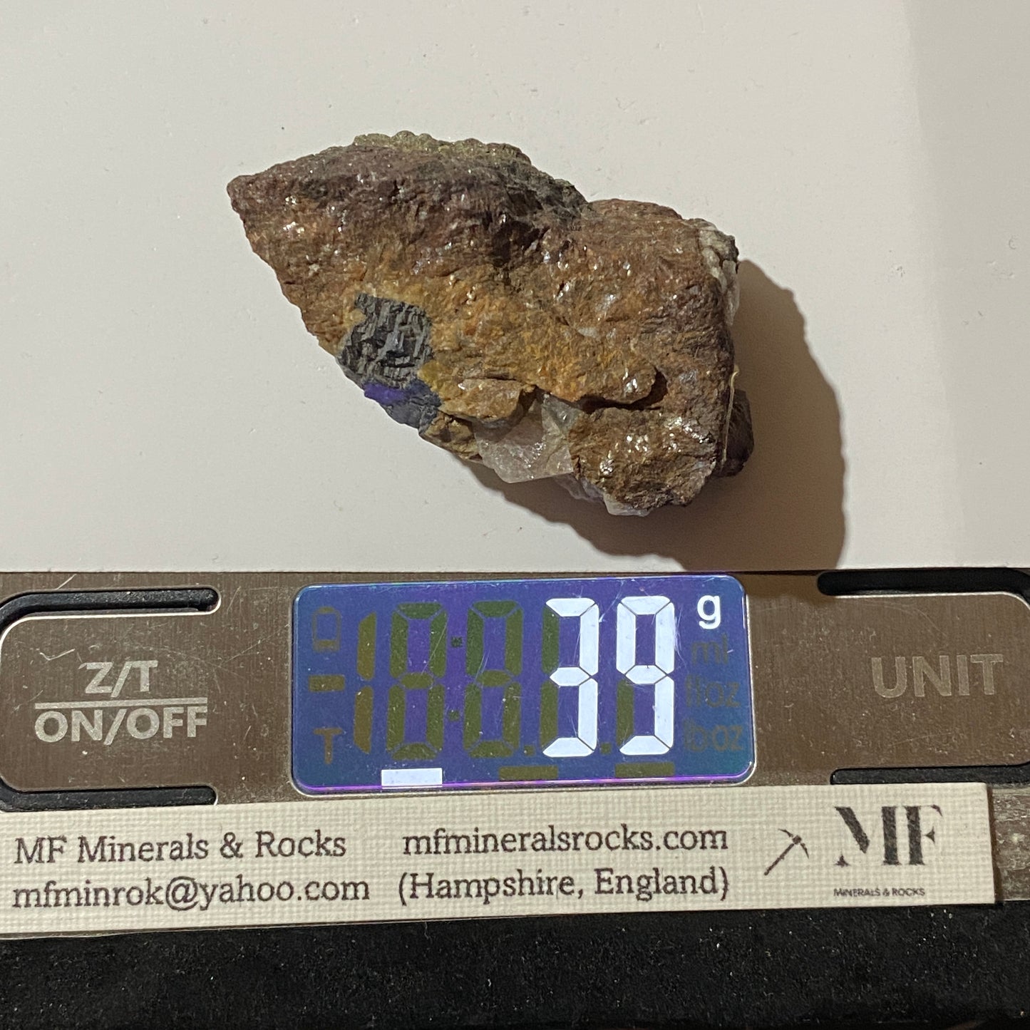 FLUORITE/GALENA ETC : WHEAL RAY, ST IVE, CORNWALL 39g MF4674