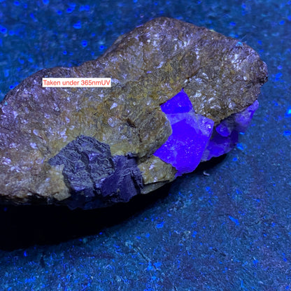 FLUORITE/GALENA ETC : WHEAL RAY, ST IVE, CORNWALL 39g MF4674