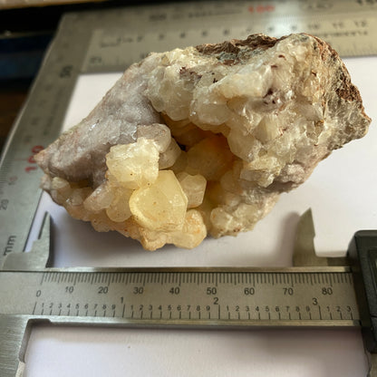 CALCITE/QUARTZ - DULCOTE QUARRY, MENDIP HILLS, SOMERSET  284g.  MF110