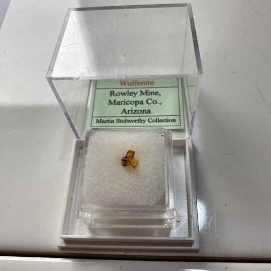 WULFENITE SEMI-MICRO SPECIMEN - ROWLEY MINE, ARIZONA,  U.S.A.  0.40Ct MF650