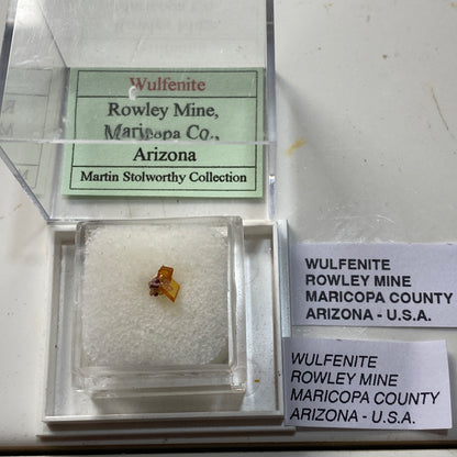 WULFENITE SEMI-MICRO SPECIMEN - ROWLEY MINE, ARIZONA,  U.S.A.  0.40Ct MF650