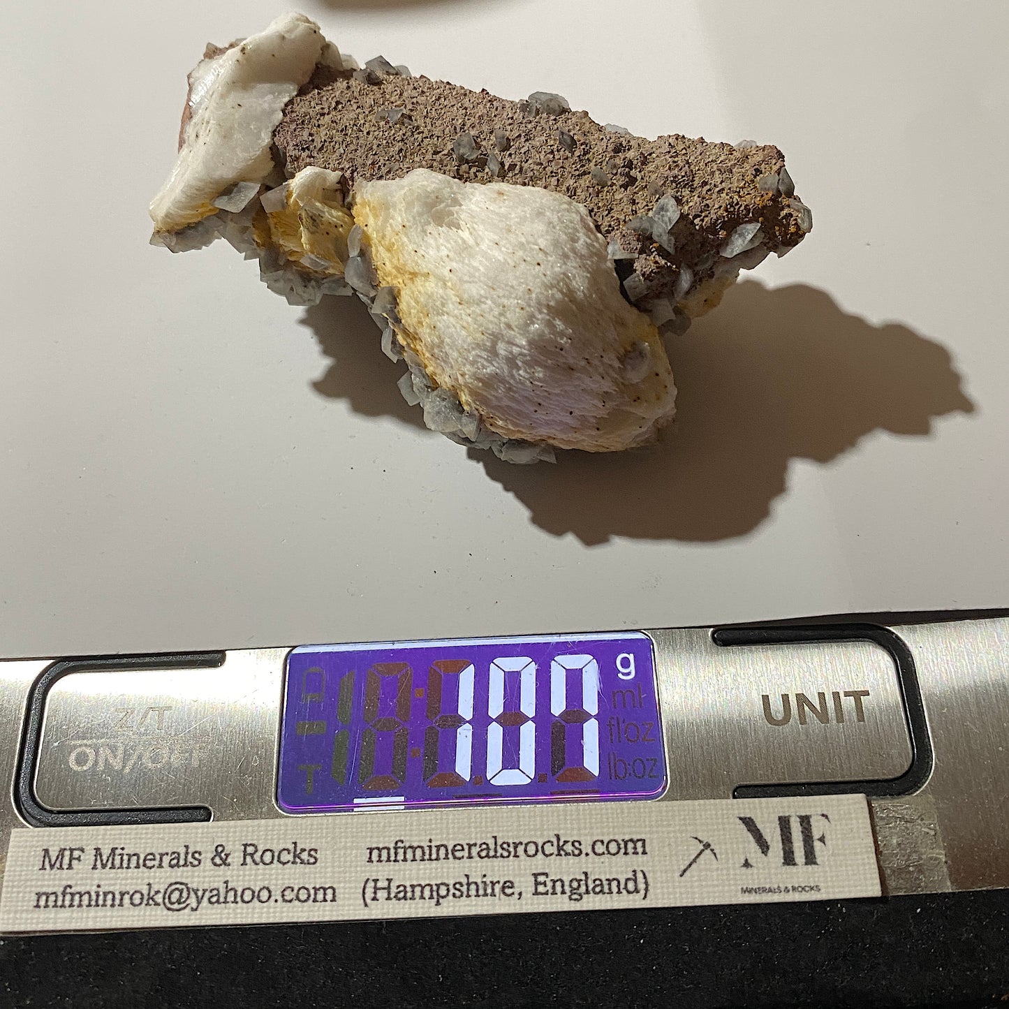 BARYTE/CALCITE : MACHEN QUARRY,CAERPHILLY, WALES. 107g MF4688