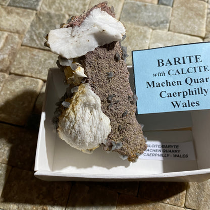 BARYTE/CALCITE : MACHEN QUARRY,CAERPHILLY, WALES. 107g MF4688