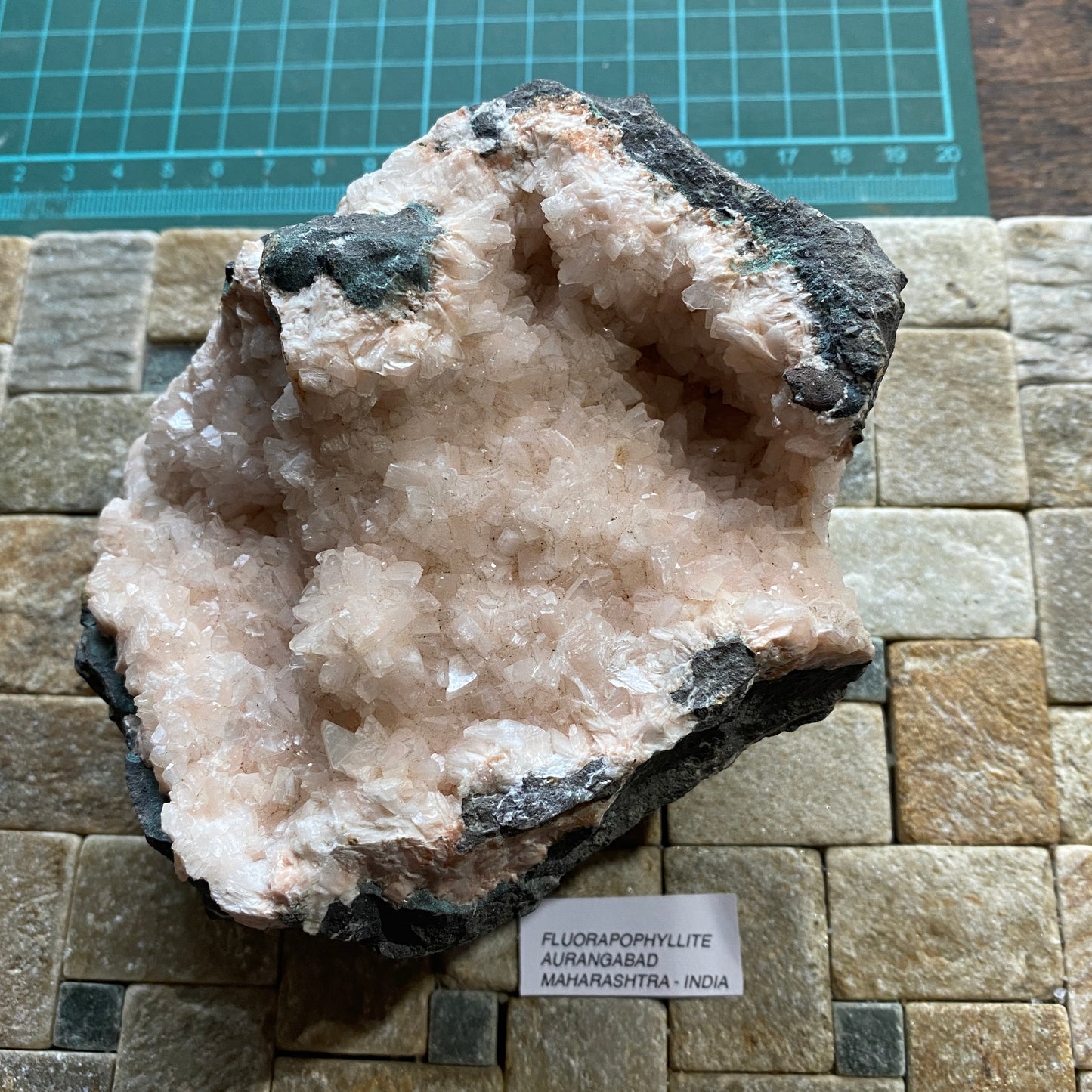 FLUORAPOPHYLLITE - AURANGABAD, MAHARASHTRA, INDIA. 757g MF662