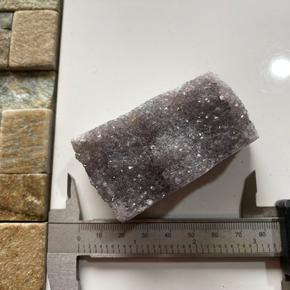 DRUZY AMETHYST ON AGATE : SANTA ANN QUARRY, ARTIGAS, URUGUAY. 163g MF5364
