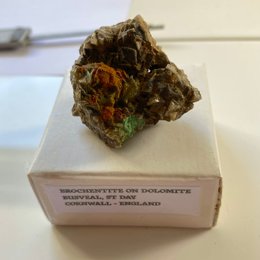 DOLOMITE WITH BROCHANTITE - BUSVEAL, ST DAY, CORNWALL 24g. MF157