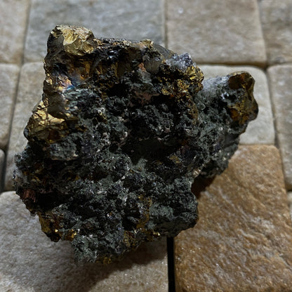 SPHALÉRITE/QUARTZ/CHALCOPYRITE/PYRITE DU PÉROU 48g MF621