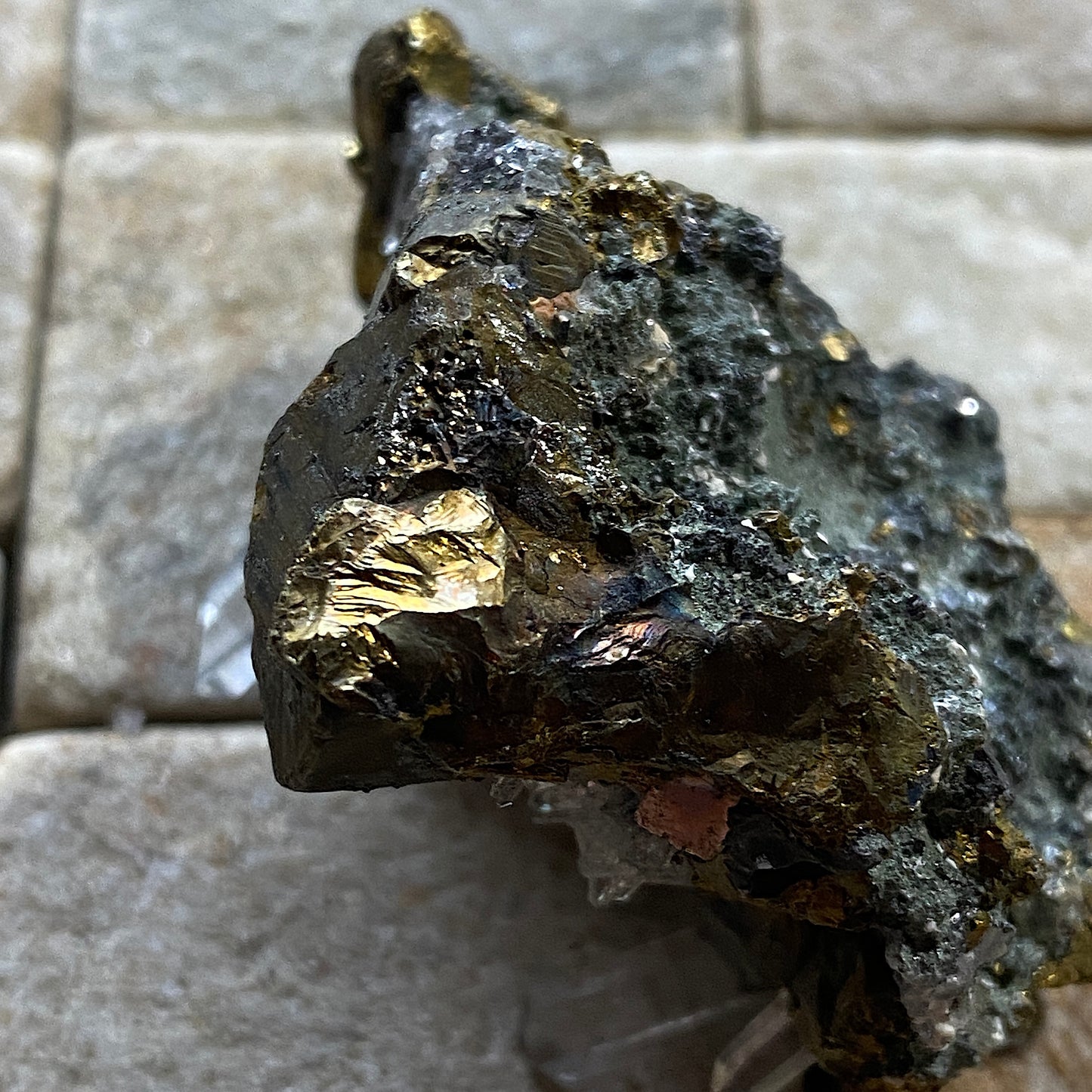 SPHALÉRITE/QUARTZ/CHALCOPYRITE/PYRITE DU PÉROU 48g MF621
