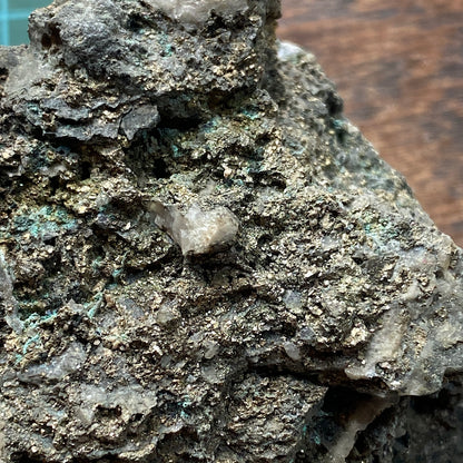 QUARTZ/PYRITE [ETC] : CARN BRAE MINE, POOL, CORNWALL  395g MF5365