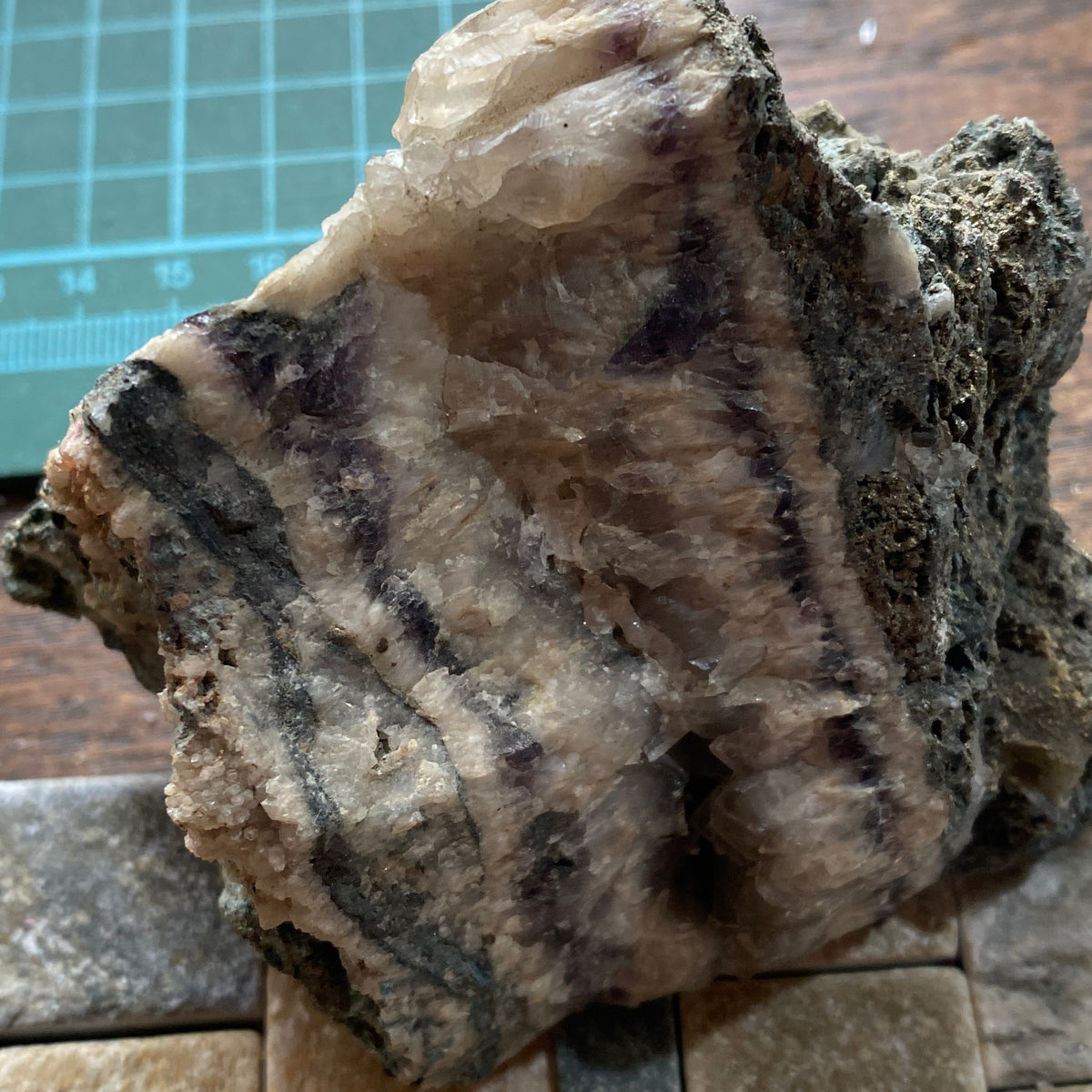 QUARTZ/PYRITE [ETC] : CARN BRAE MINE, POOL, CORNWALL  395g MF5365