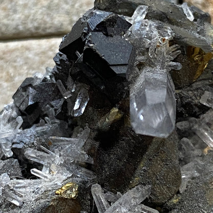 SPHALÉRITE/QUARTZ/CHALCOPYRITE/PYRITE DU PÉROU 48g MF621