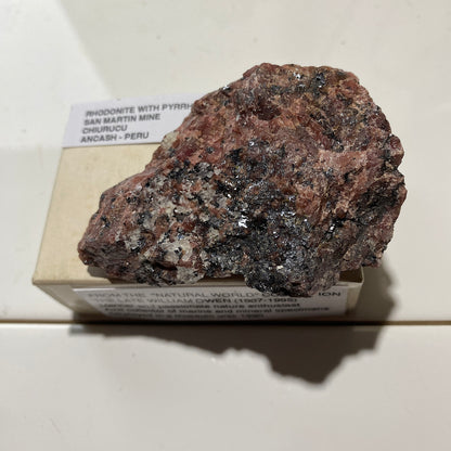 RHODONITE WITH PYRRHOTITE [ETC] - SAN MARTIN MINE, ANCASH, PERU  120g MF666