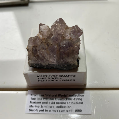 AMETHYST QUARTZ : TAFF'S WELL QUARRY, PENTYRCH, WALES  19g. MF5367