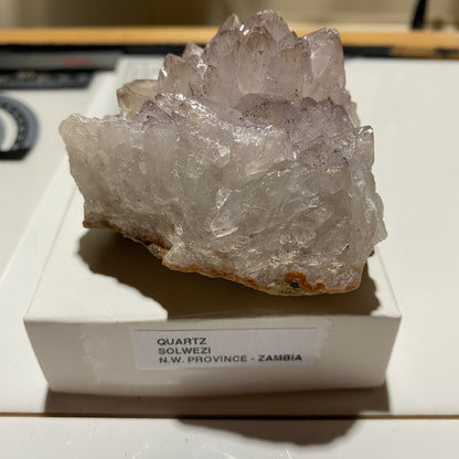 QUARTZ [PALE AMETHYST] : SOLWEZI, N.W. PROVINCE, ZAMBIA 179g. MF4671
