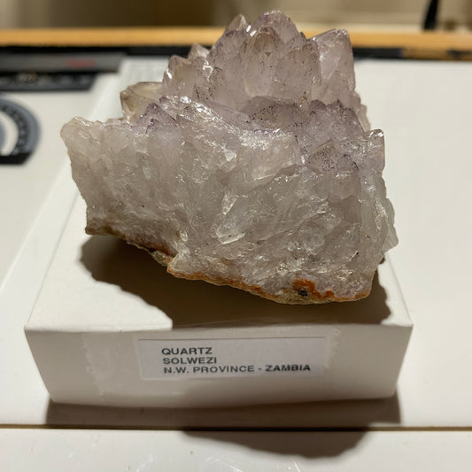 QUARTZ [PALE AMETHYST] : SOLWEZI, N.W. PROVINCE, ZAMBIA 179g. MF4671