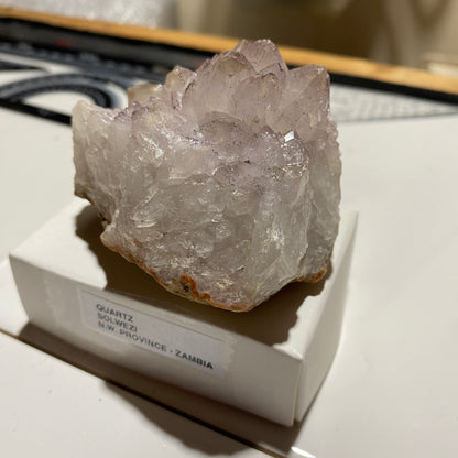 QUARTZ [PALE AMETHYST] : SOLWEZI, N.W. PROVINCE, ZAMBIA 179g. MF4671