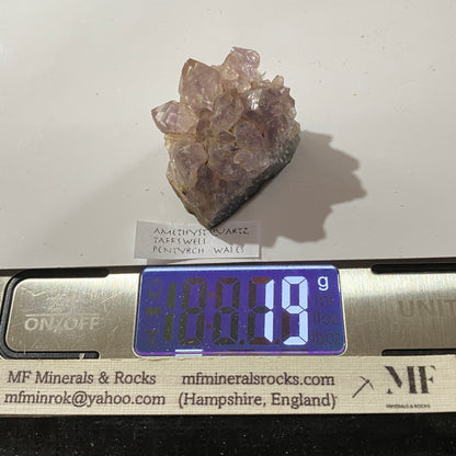 AMETHYST QUARTZ : TAFF'S WELL QUARRY, PENTYRCH, WALES  19g. MF5367