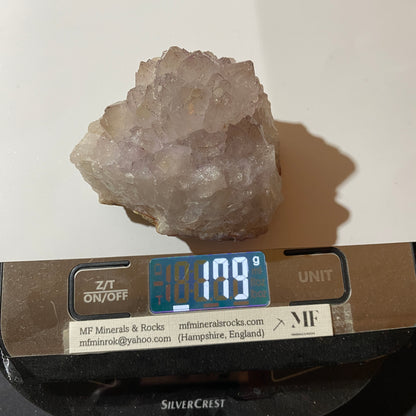 QUARTZ [PALE AMETHYST] : SOLWEZI, N.W. PROVINCE, ZAMBIA 179g. MF4671