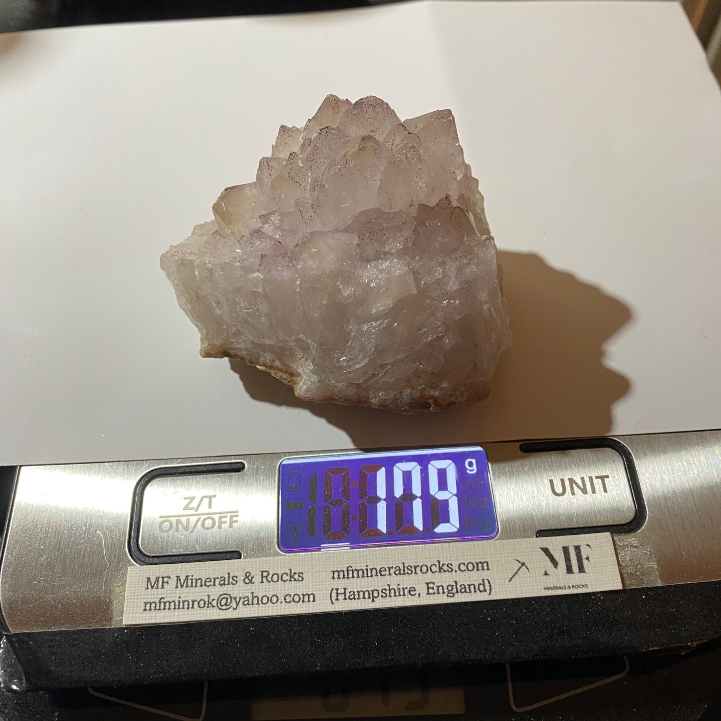 QUARTZ [PALE AMETHYST] : SOLWEZI, N.W. PROVINCE, ZAMBIA 179g. MF4671