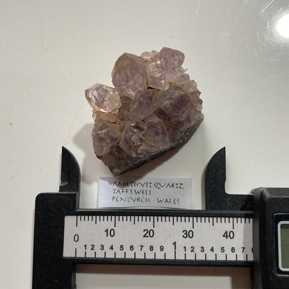 AMETHYST QUARTZ : TAFF'S WELL QUARRY, PENTYRCH, WALES  19g. MF5367