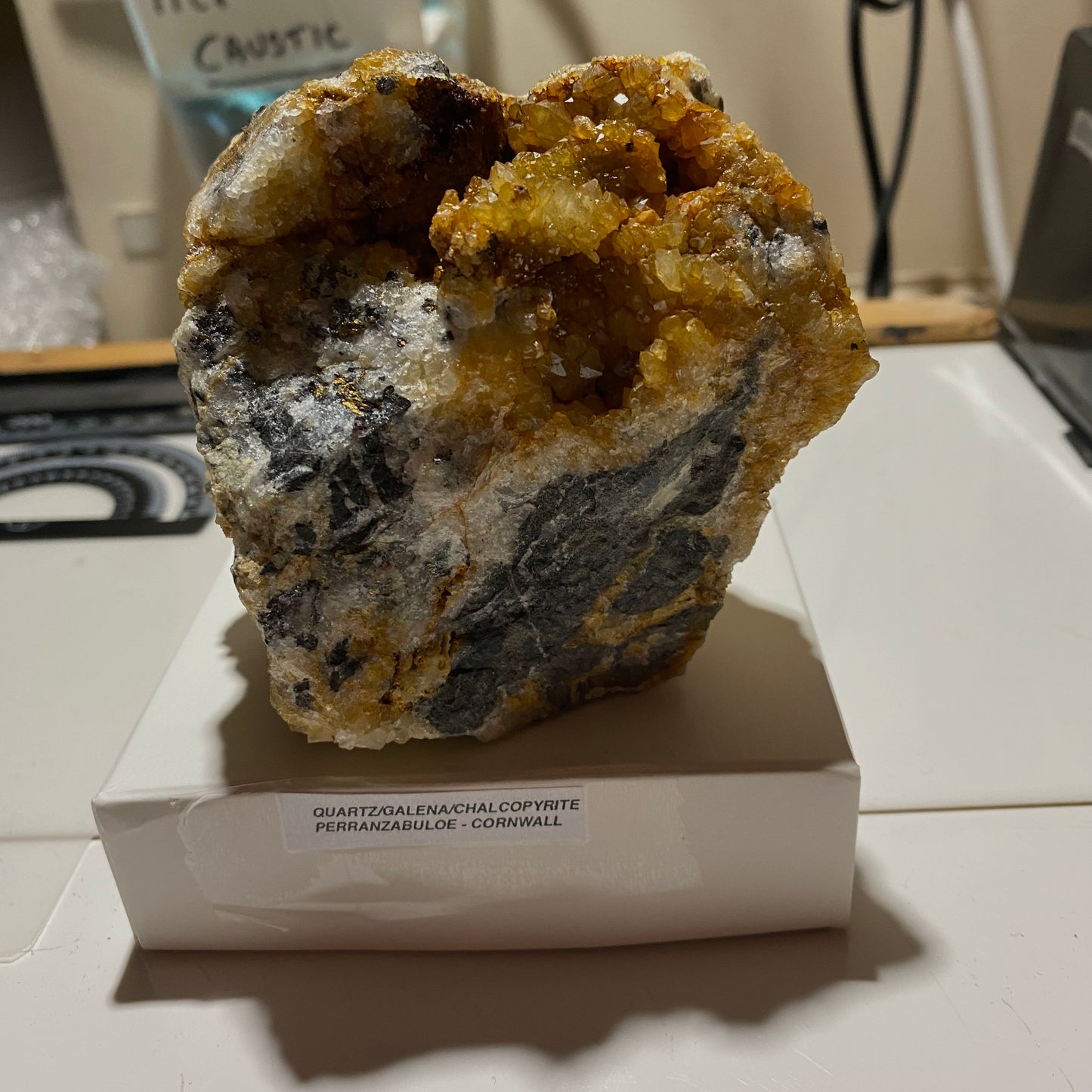 QUARTZ/GALENA [ETC] : PERRANZABULOE, CORNWALL, ENGLAND 626g MF4672