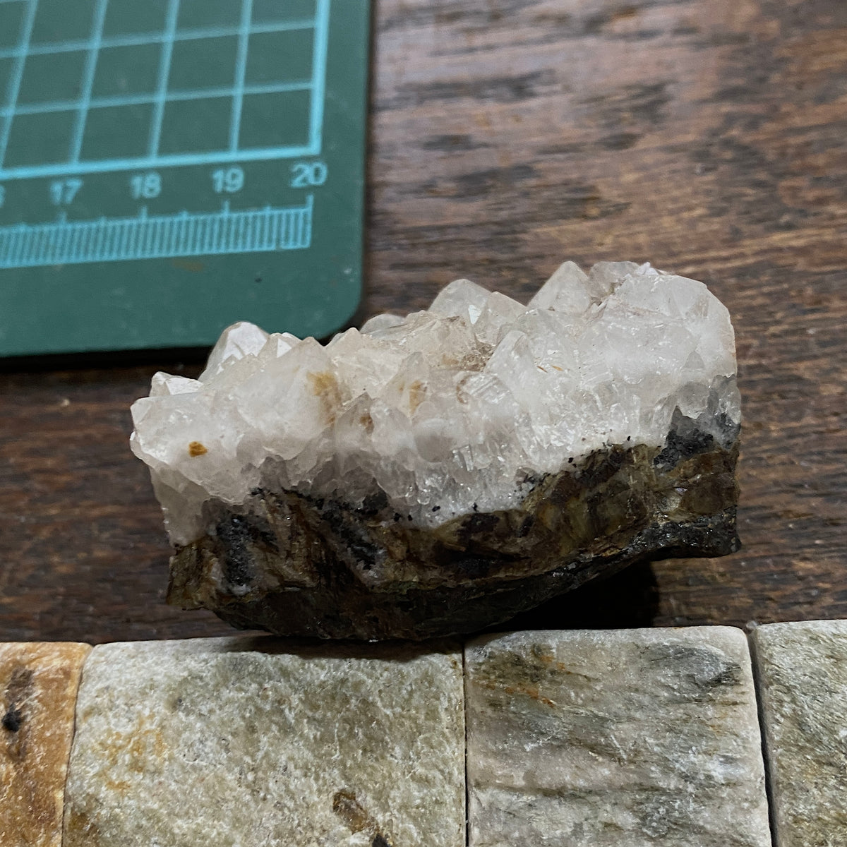 QUARTZ ON SPHALERITE RARE SPECIMEN FROM PANDORA MINE, TREFRIW, WALES  82g MF5368