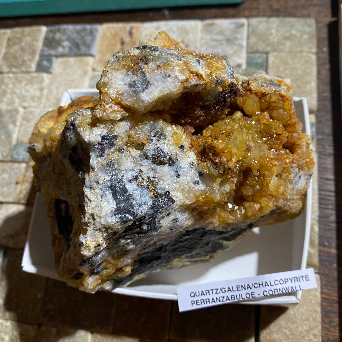 QUARTZ/GALENA [ETC] : PERRANZABULOE, CORNWALL, ENGLAND 626g MF4672