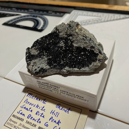 MELANITE GARNET : PEROVSKITE HILL, SANTA RITA PEAK, CALIFORNIA , U.S.A. 117g MF4681