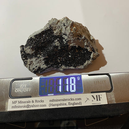 MELANITE GARNET : PEROVSKITE HILL, SANTA RITA PEAK, CALIFORNIA , U.S.A. 117g MF4681