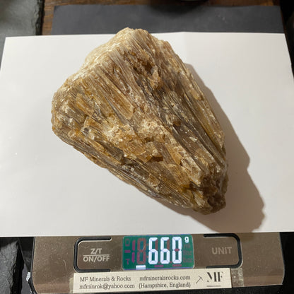 CALCITE : SUN VEIN, COLDSTONES QUARRY, GREENHOW, HARROGATE, YORKSHIRE 660g MF4689