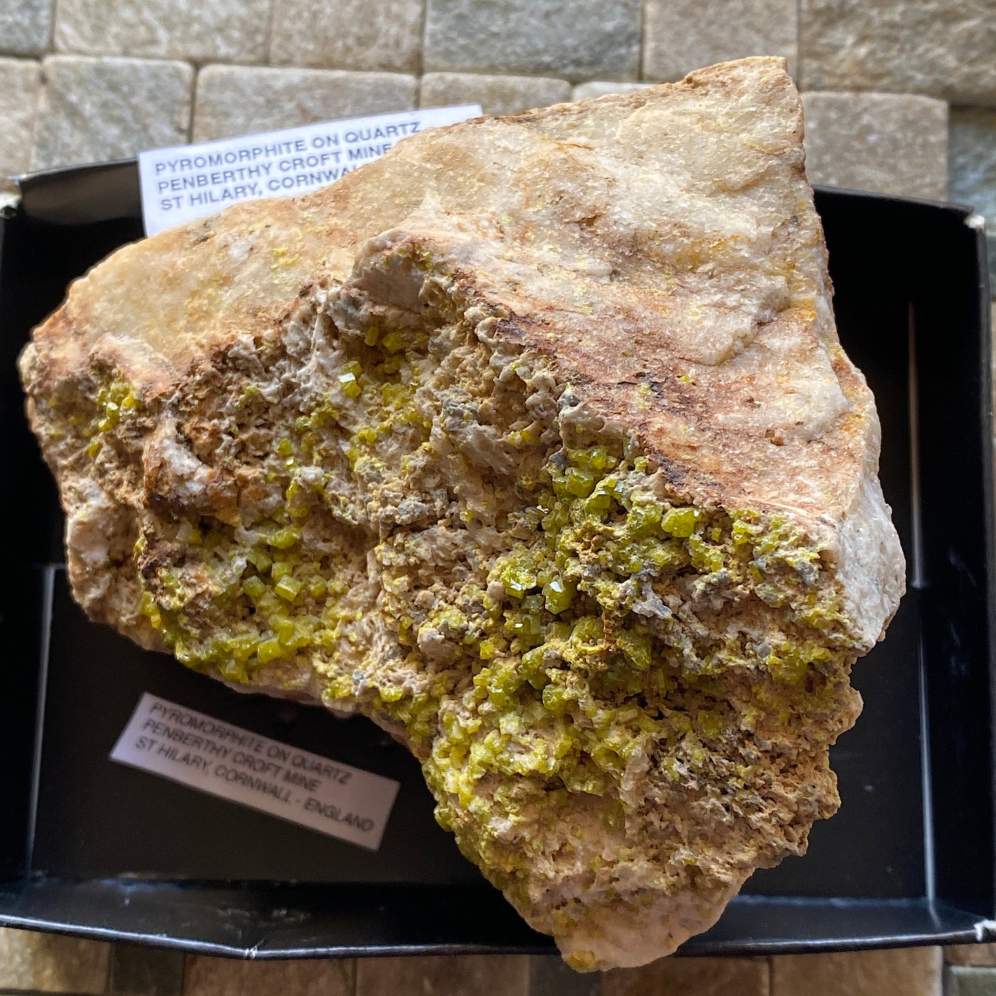 PYROMORPHITE ON QUARTZ ST HILARY, CORNWALL SUBSTANTIAL 646g MF776