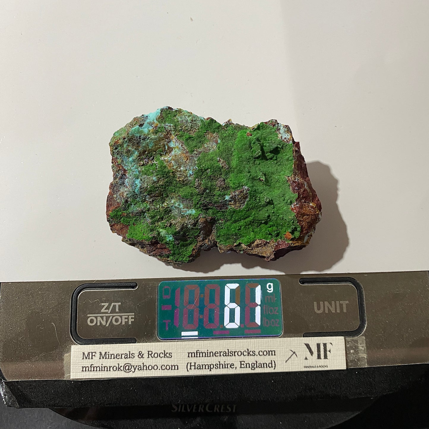 CONICHALCITE : GOLD HILL MINE, TOOELE COUNTY, UTAH - U.S.A. 61g MF4692