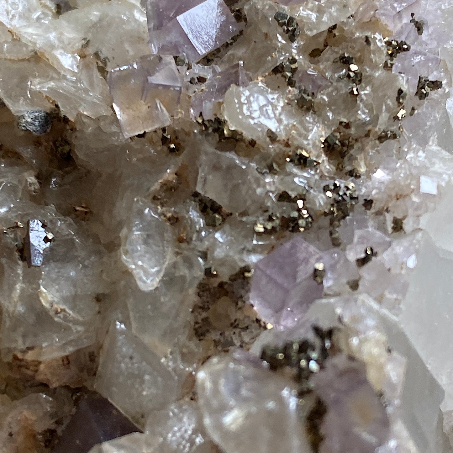 FLUORITE WITH CALCITE & PYRITE  - CAMBOKEELS MINE, CO DURHAM  LARGE 1250g MF2163