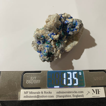 LINARITE WITH BROCHANTITE [ETC] : HANSONBERG DISTRICT, NEW MEXICO, U.S.A. 135g MF4692