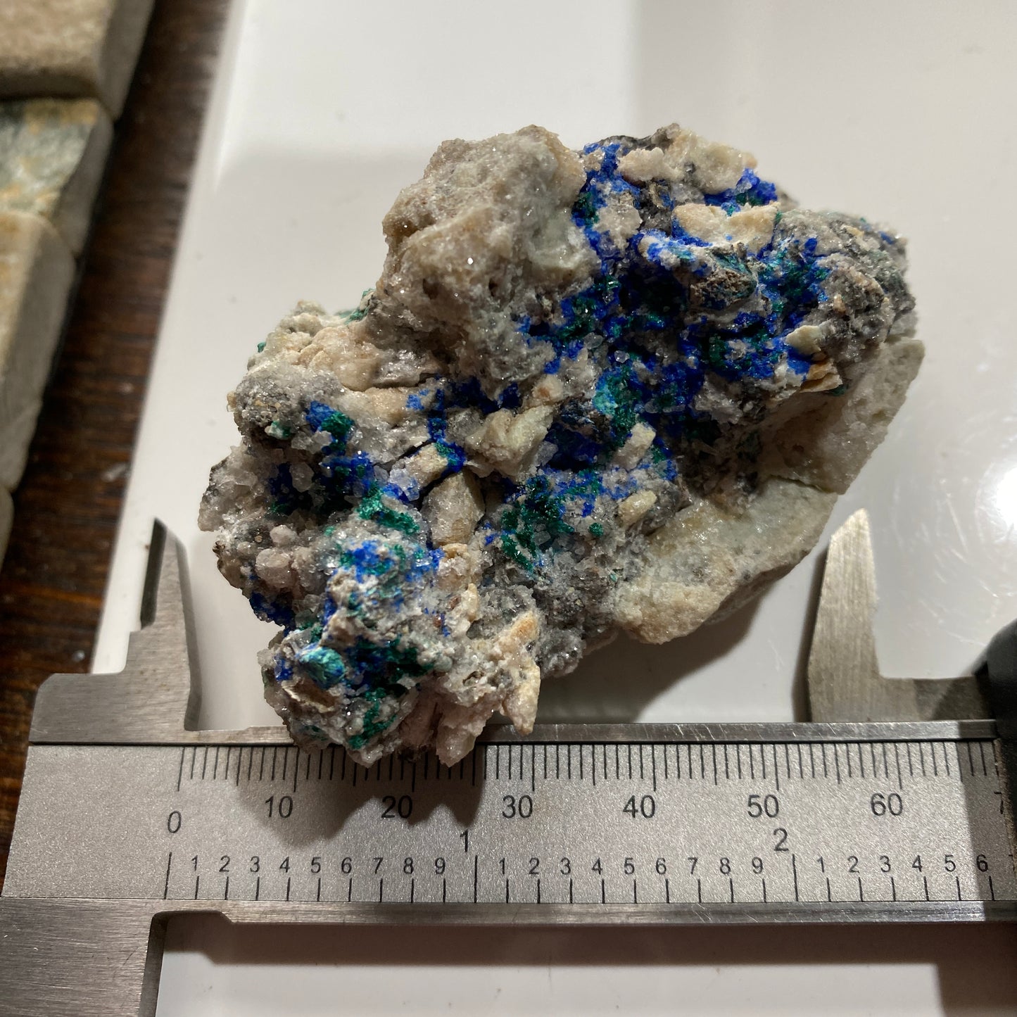 LINARITE WITH BROCHANTITE [ETC] : HANSONBERG DISTRICT, NEW MEXICO, U.S.A. 135g MF4692