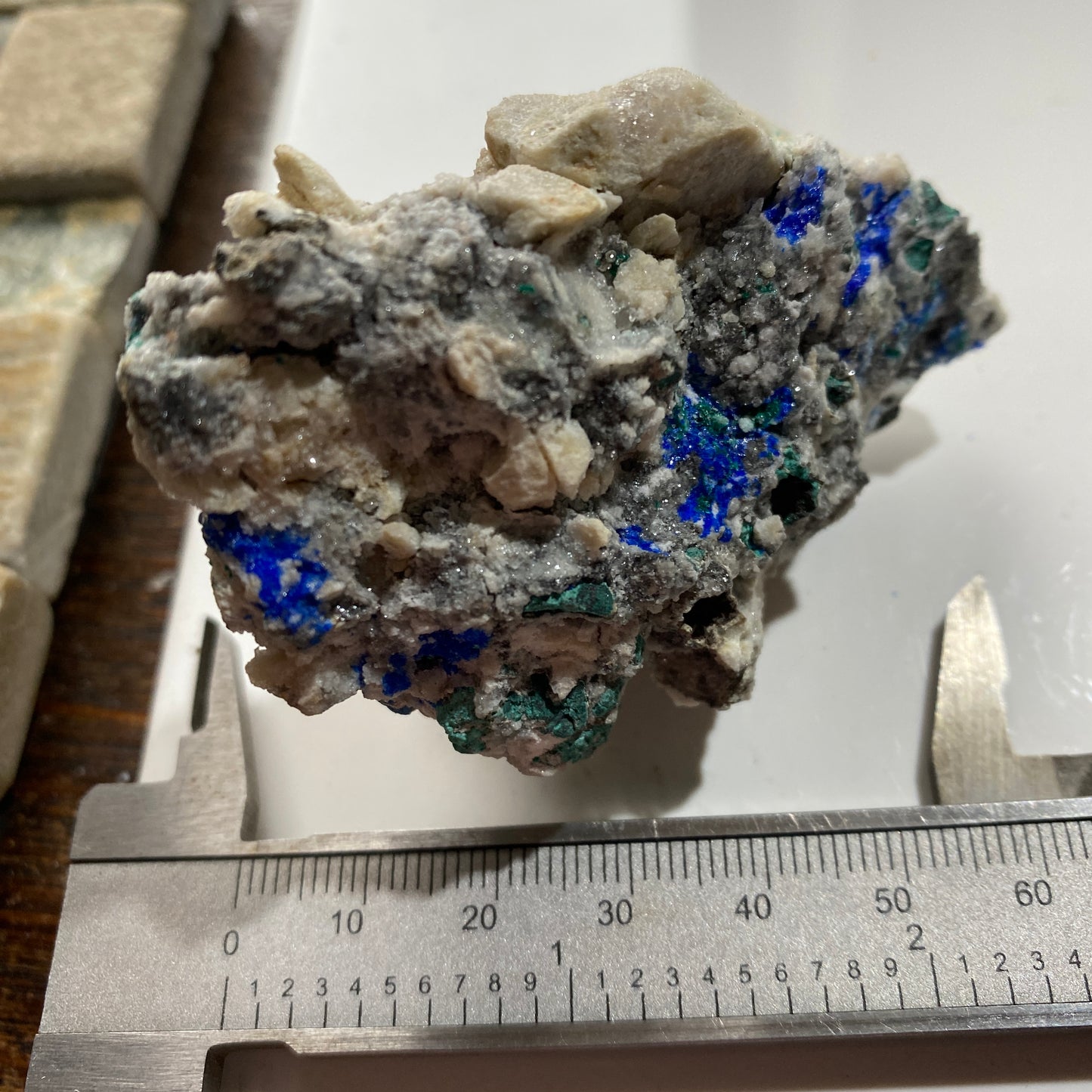 LINARITE WITH BROCHANTITE [ETC] : HANSONBERG DISTRICT, NEW MEXICO, U.S.A. 135g MF4692